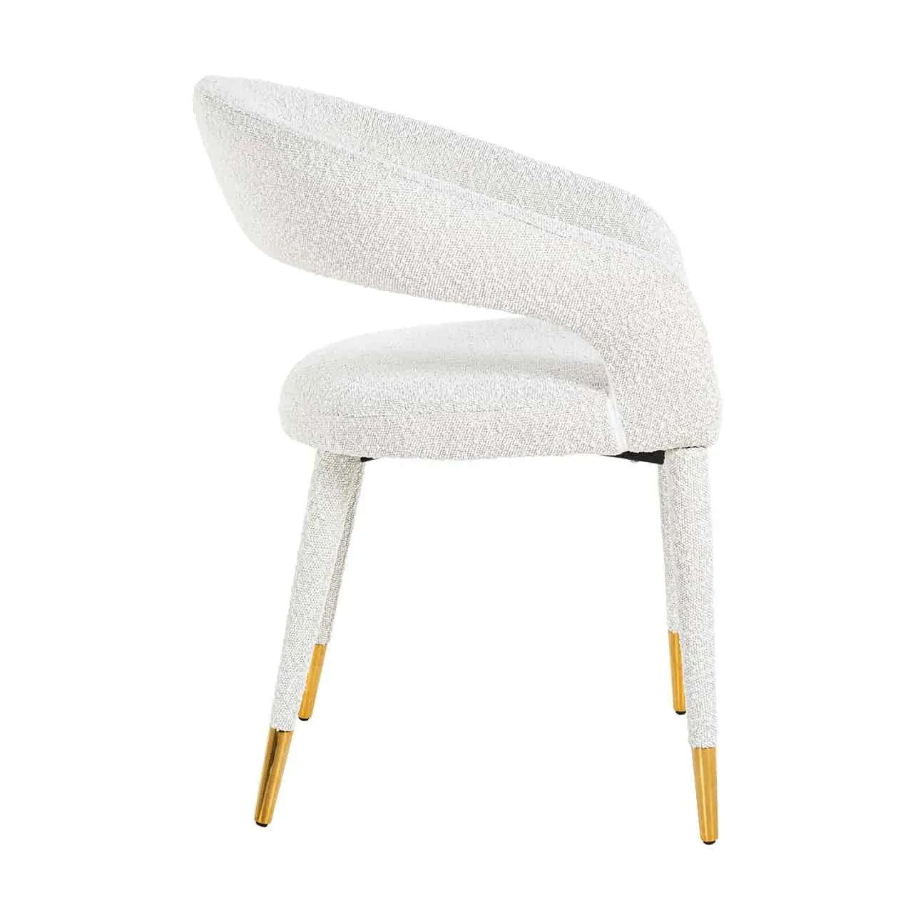 TURIN bouclé chair white