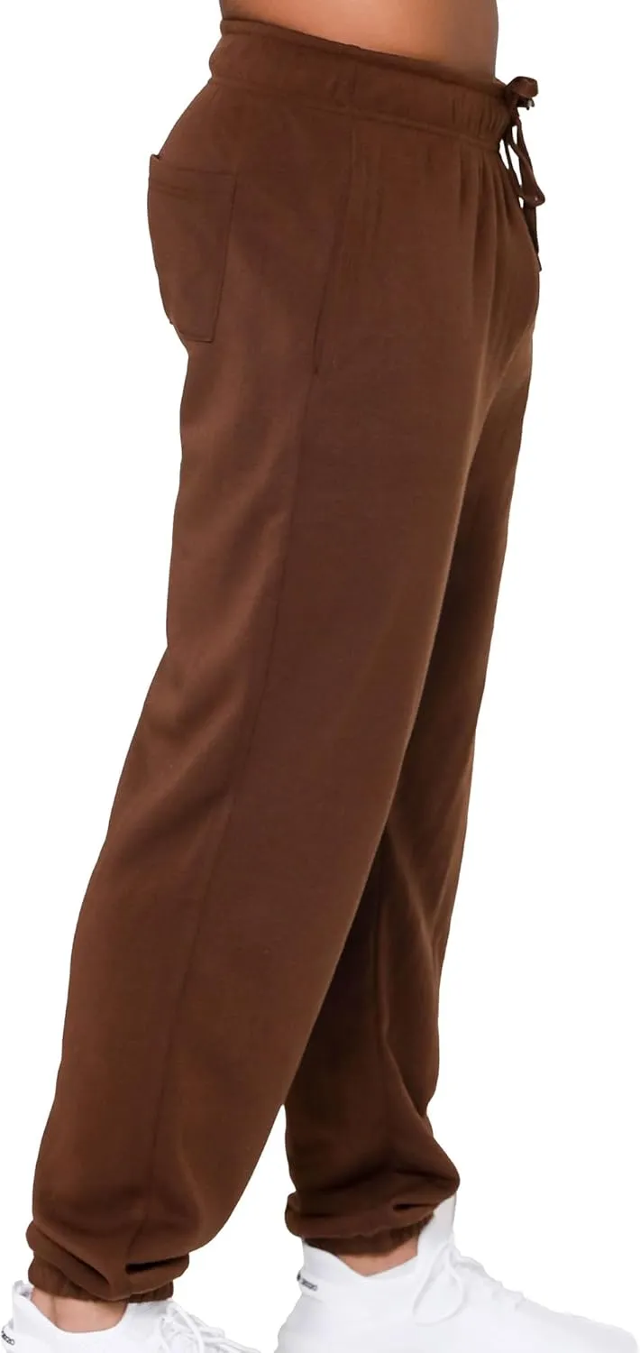 UNIQUE STYLES ASFOOR Elastic Bottom Baggy Sweatpants for Men, Workout Fleece Sweat Pants with Pockets