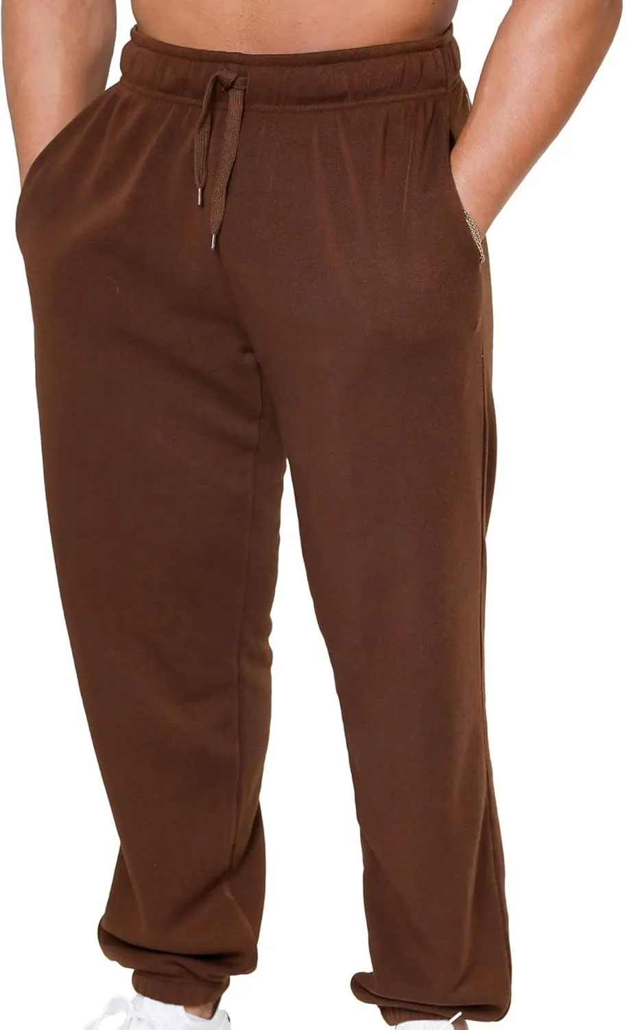 UNIQUE STYLES ASFOOR Elastic Bottom Baggy Sweatpants for Men, Workout Fleece Sweat Pants with Pockets