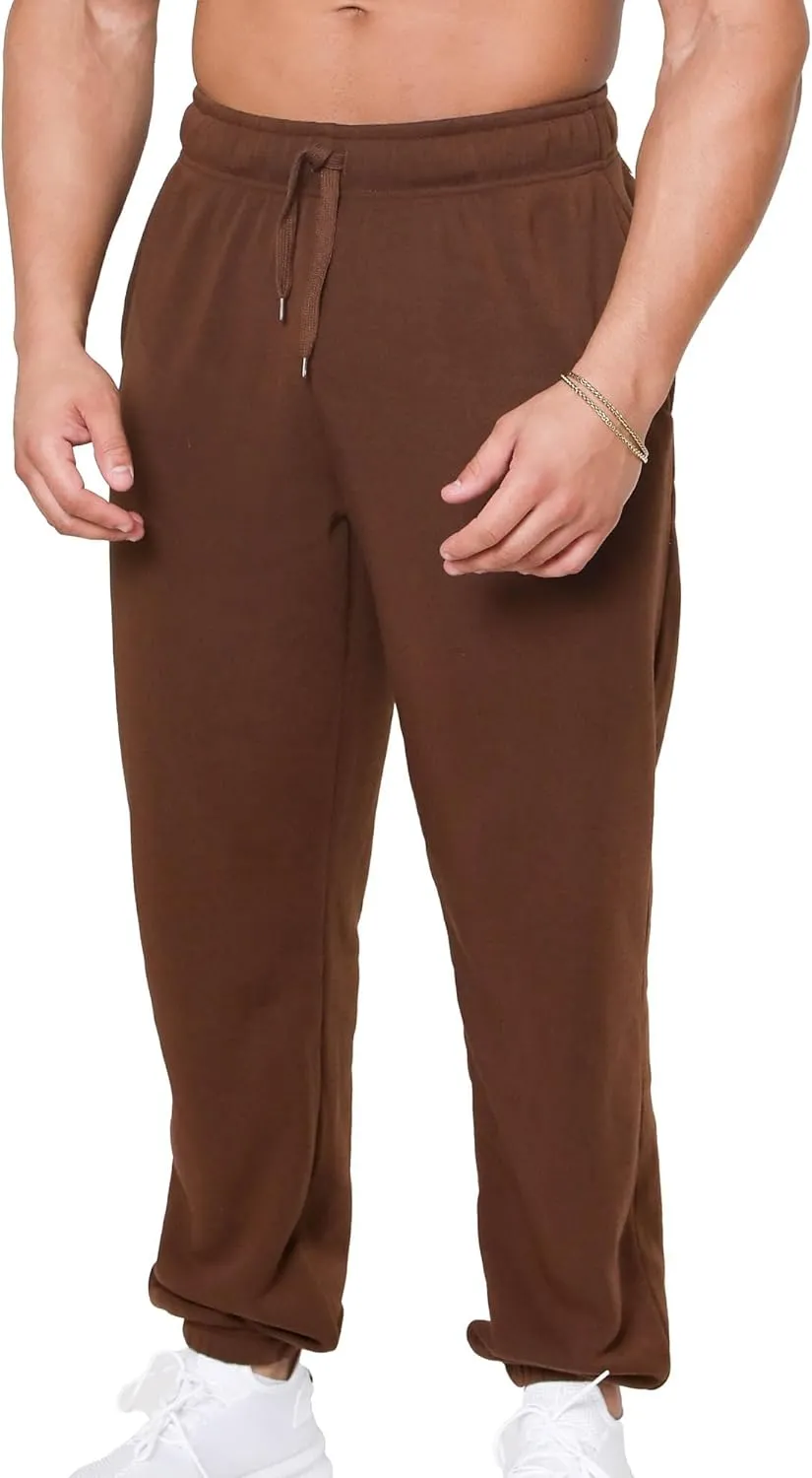 UNIQUE STYLES ASFOOR Elastic Bottom Baggy Sweatpants for Men, Workout Fleece Sweat Pants with Pockets
