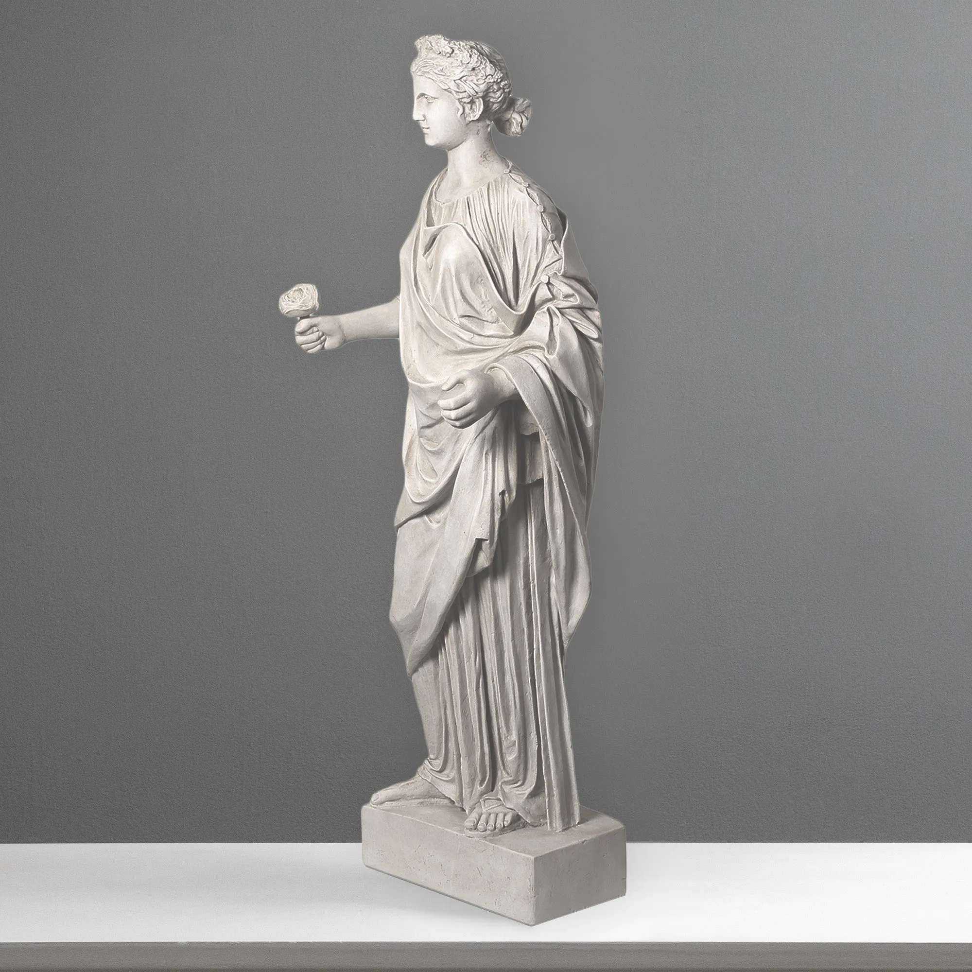 Venus with Rose Life-size Statue (Large)