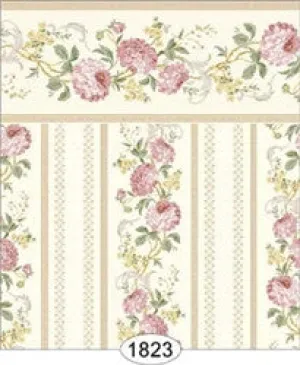 Wallpaper - Chrysanthemum Stripe - Yellow