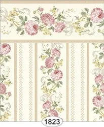 Wallpaper - Chrysanthemum Stripe - Yellow