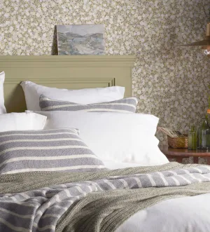 White Henry Brushed 100% Cotton Housewife Pillowcase