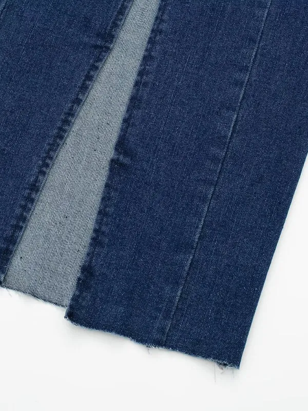 Women's elegant suspender denim long dress